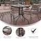Flash Furniture Bellamy 31.5'' Bronze Round Tempered Glass Metal Table TLH-070-2-BZ-GG - alternate 3